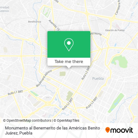 Mapa de Monumento al Benemerito de las Américas Benito Juárez