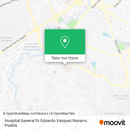 Mapa de Hospital General Dr Eduardo Vazquez Navarro