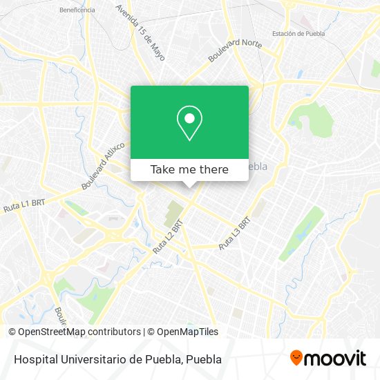 Hospital Universitario de Puebla map