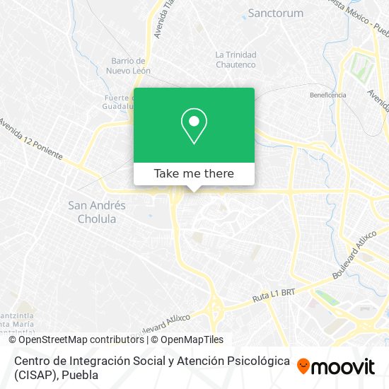 Centro de Integración Social y Atención Psicológica (CISAP) map