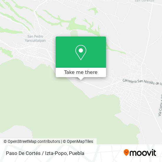 Paso De Cortés / Izta-Popo map