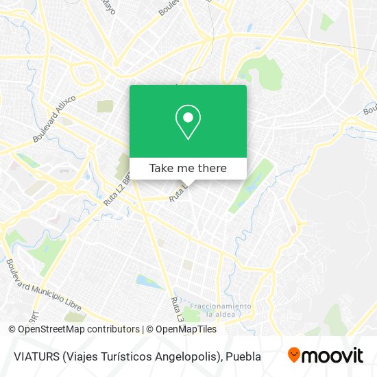 Mapa de VIATURS (Viajes Turísticos Angelopolis)