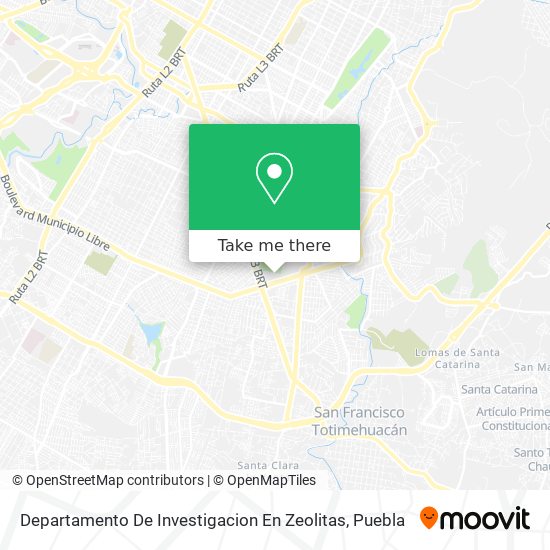 Mapa de Departamento De Investigacion En Zeolitas