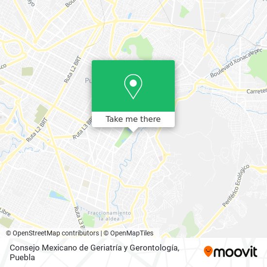 Mapa de Consejo Mexicano de Geriatría y Gerontología