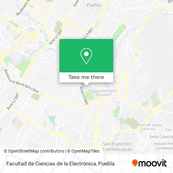 Facultad de Ciencias de la Electrónica map