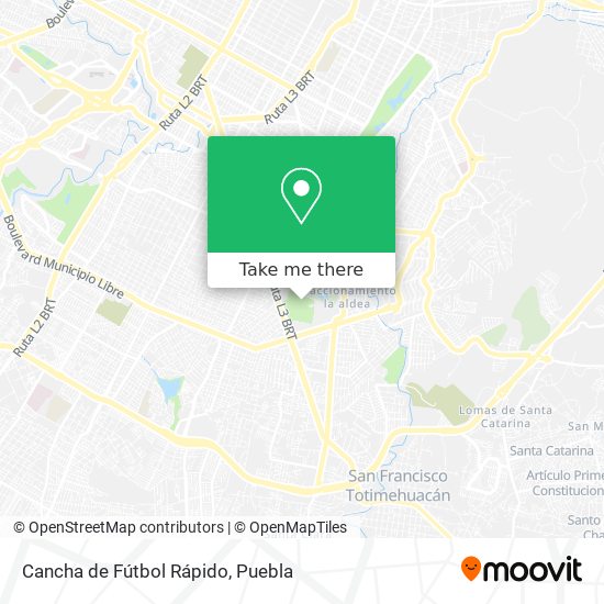 Cancha de Fútbol Rápido map