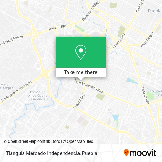 Tianguis Mercado Independencia map