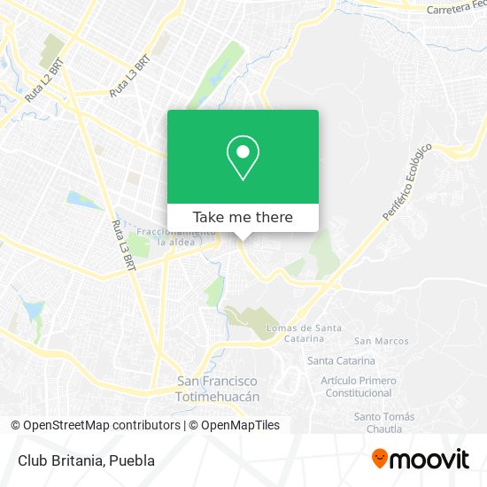 How to get to Club Britania in Puebla by Bus?