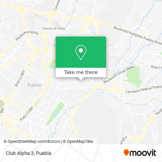 How to get to Club Alpha 3 in Puebla by Bus?