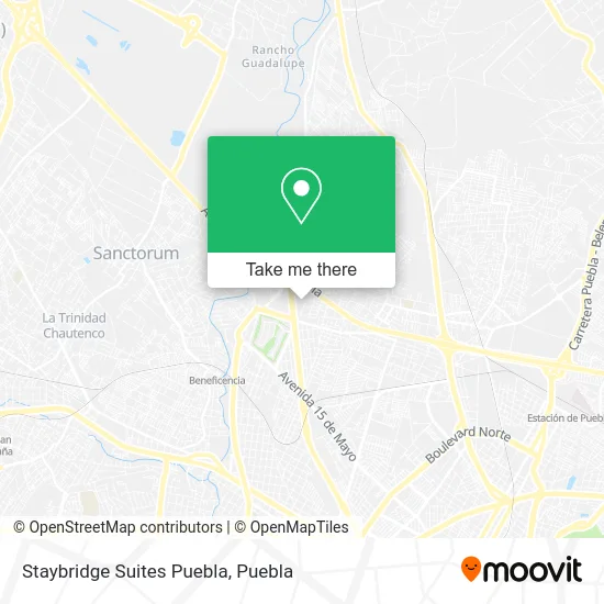 Staybridge Suites Puebla map