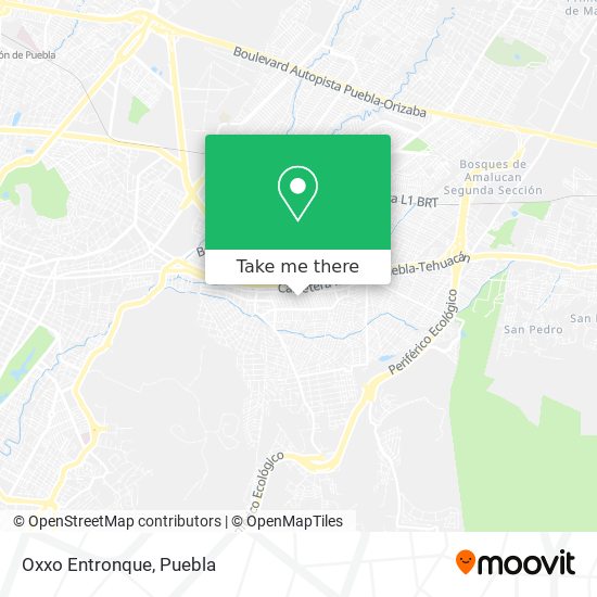 Mapa de Oxxo Entronque