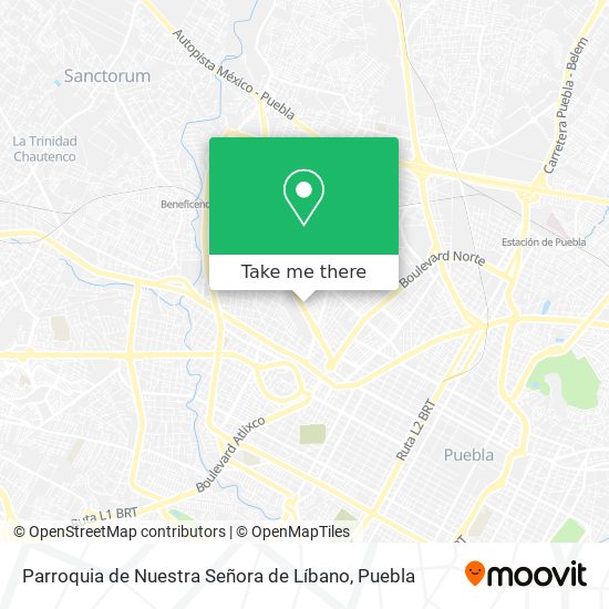 Mapa de Parroquia de Nuestra Señora de Líbano