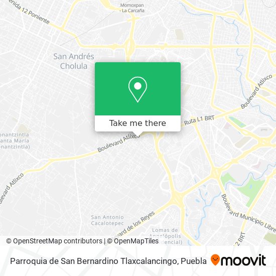 Parroquia de San Bernardino Tlaxcalancingo map