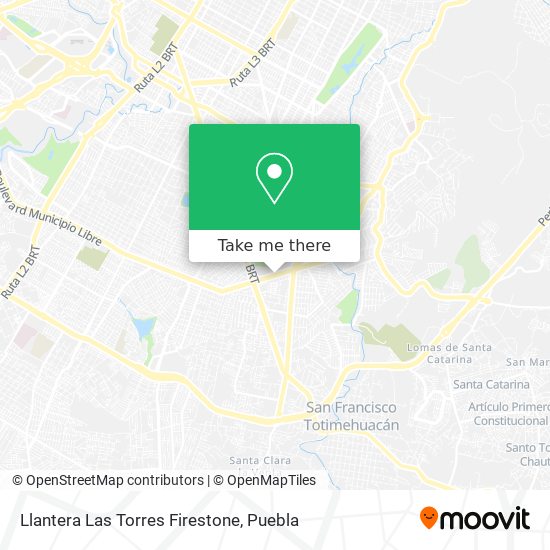 Llantera Las Torres Firestone map