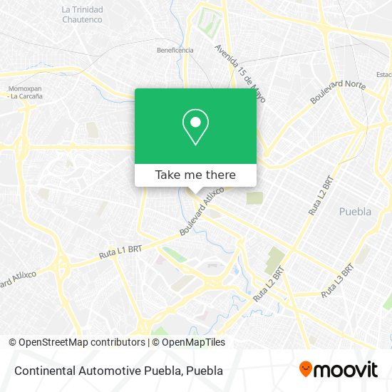 Mapa de Continental Automotive Puebla