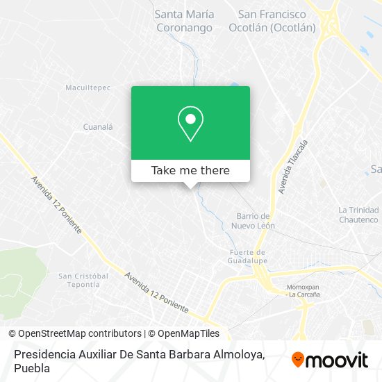 Mapa de Presidencia Auxiliar De Santa Barbara Almoloya