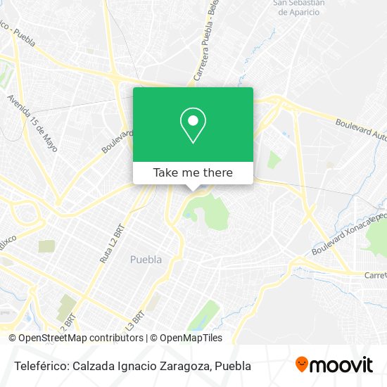Teleférico: Calzada Ignacio Zaragoza map