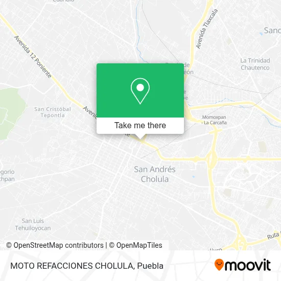 MOTO REFACCIONES CHOLULA map
