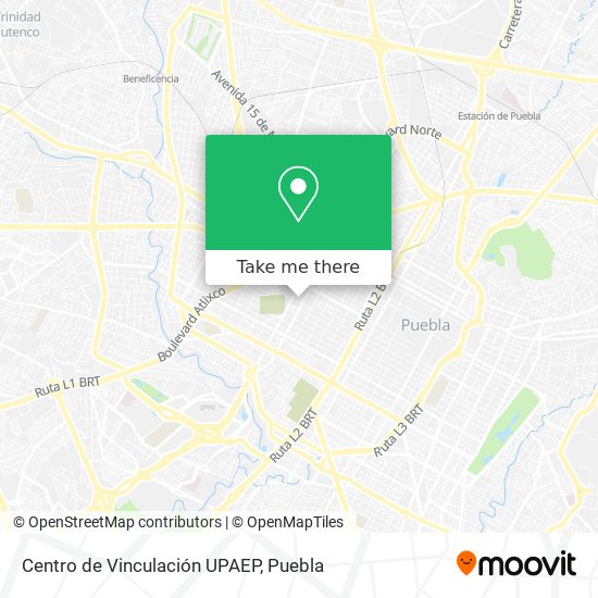 Mapa de Centro de Vinculación UPAEP