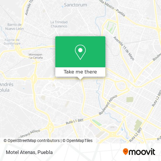 Motel Atenas map