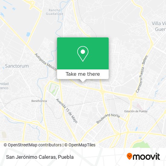 San Jerónimo Caleras map