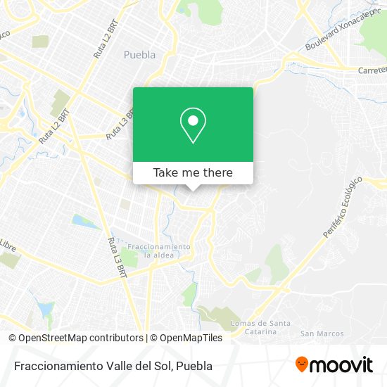 Fraccionamiento Valle del Sol map
