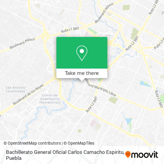 Bachillerato General Oficial  Carlos Camacho Espiritu map