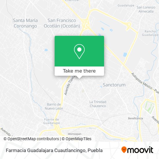 Farmacia Guadalajara Cuautlancingo map