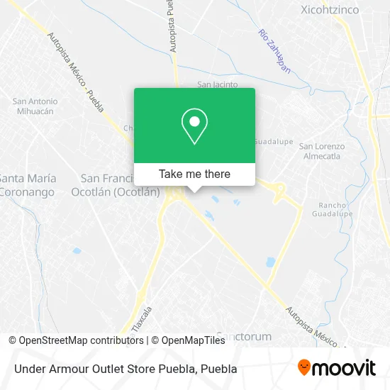 Under Armour Outlet Store Puebla map