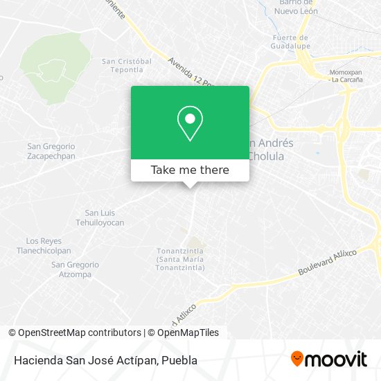 Hacienda San José Actípan map
