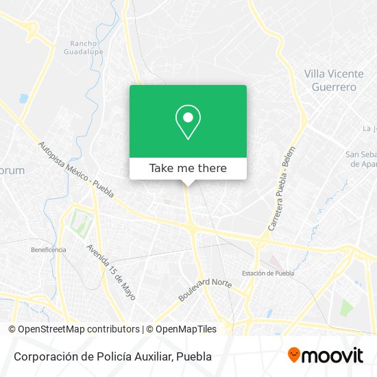 Mapa de Corporación de Policía Auxiliar