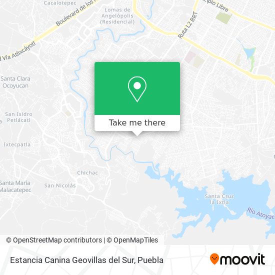 Mapa de Estancia Canina Geovillas del Sur