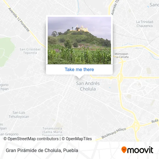 Gran Pirámide de Cholula map