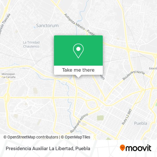 Presidencia Auxiliar La Libertad map