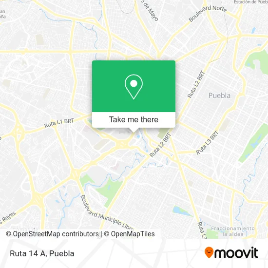 Ruta 14 A map