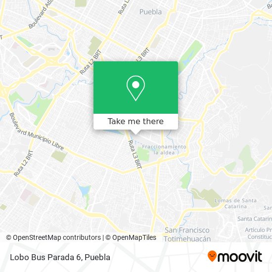 Lobo Bus Parada 6 map