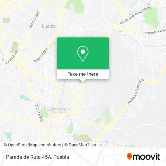 Parada de Ruta 45A map