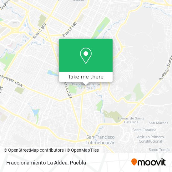 Fraccionamiento La Aldea map