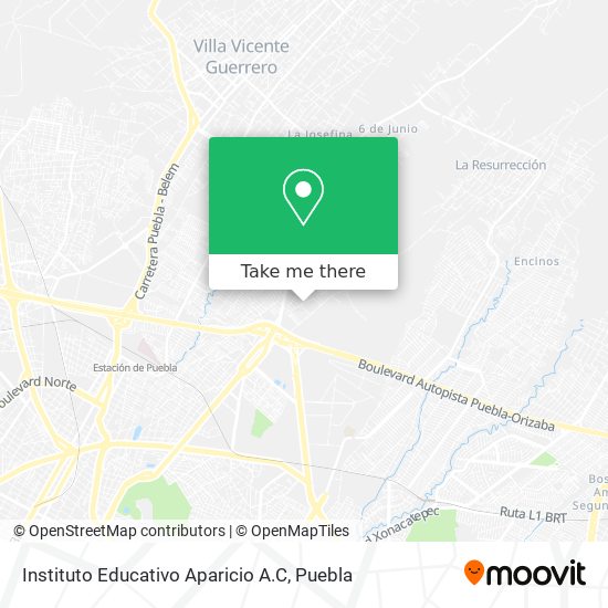 Instituto Educativo Aparicio A.C map