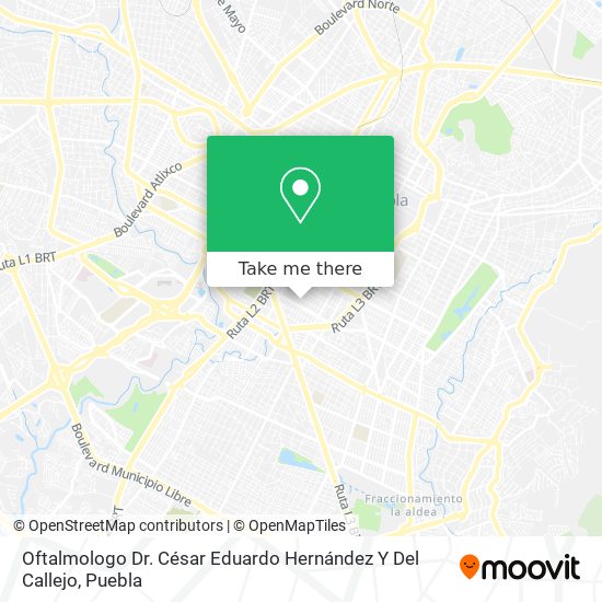 Mapa de Oftalmologo Dr. César Eduardo Hernández Y Del Callejo