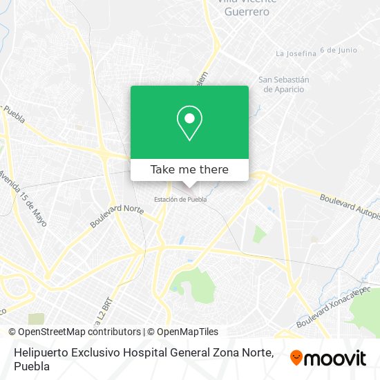 Helipuerto Exclusivo Hospital General Zona Norte map