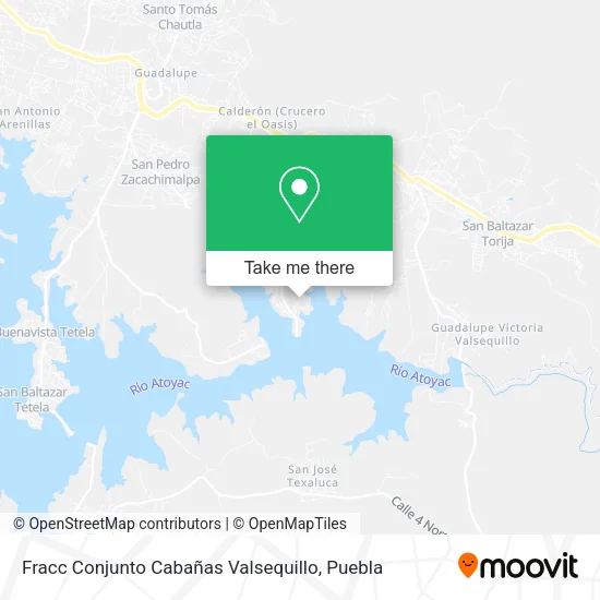 Mapa de Fracc Conjunto Cabañas Valsequillo