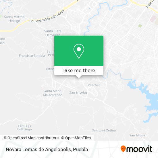 Novara Lomas de Angelopolis map
