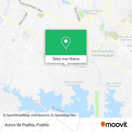 Mapa de Autos de Puebla
