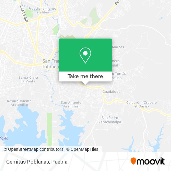 Mapa de Cemitas Poblanas
