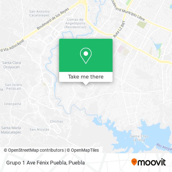 Mapa de Grupo 1 Ave Fénix Puebla