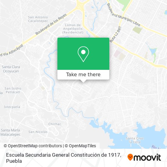 Escuela Secundaria General Constitución de 1917 map