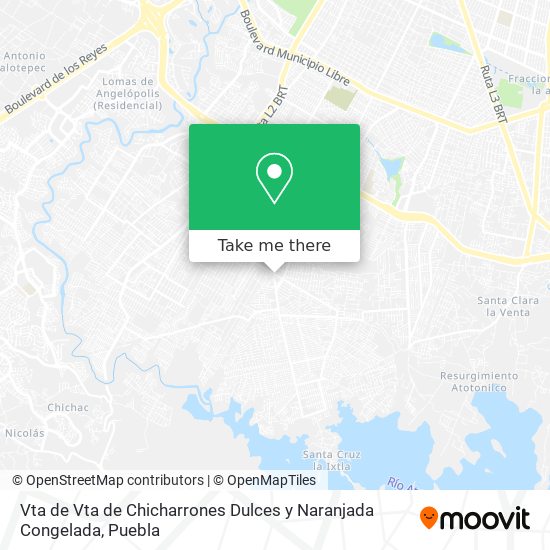 Mapa de Vta de Vta de Chicharrones Dulces y Naranjada Congelada