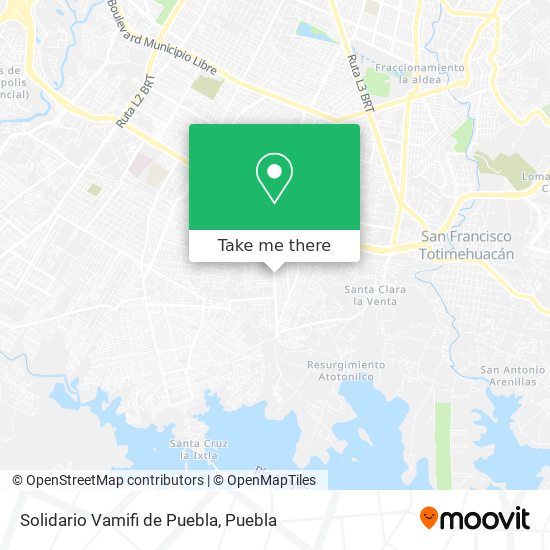 Mapa de Solidario Vamifi de Puebla