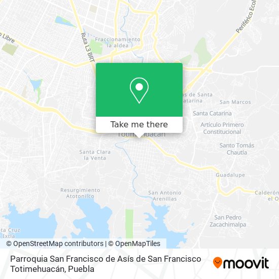 Parroquia San Francisco de Asís de San Francisco Totimehuacán map